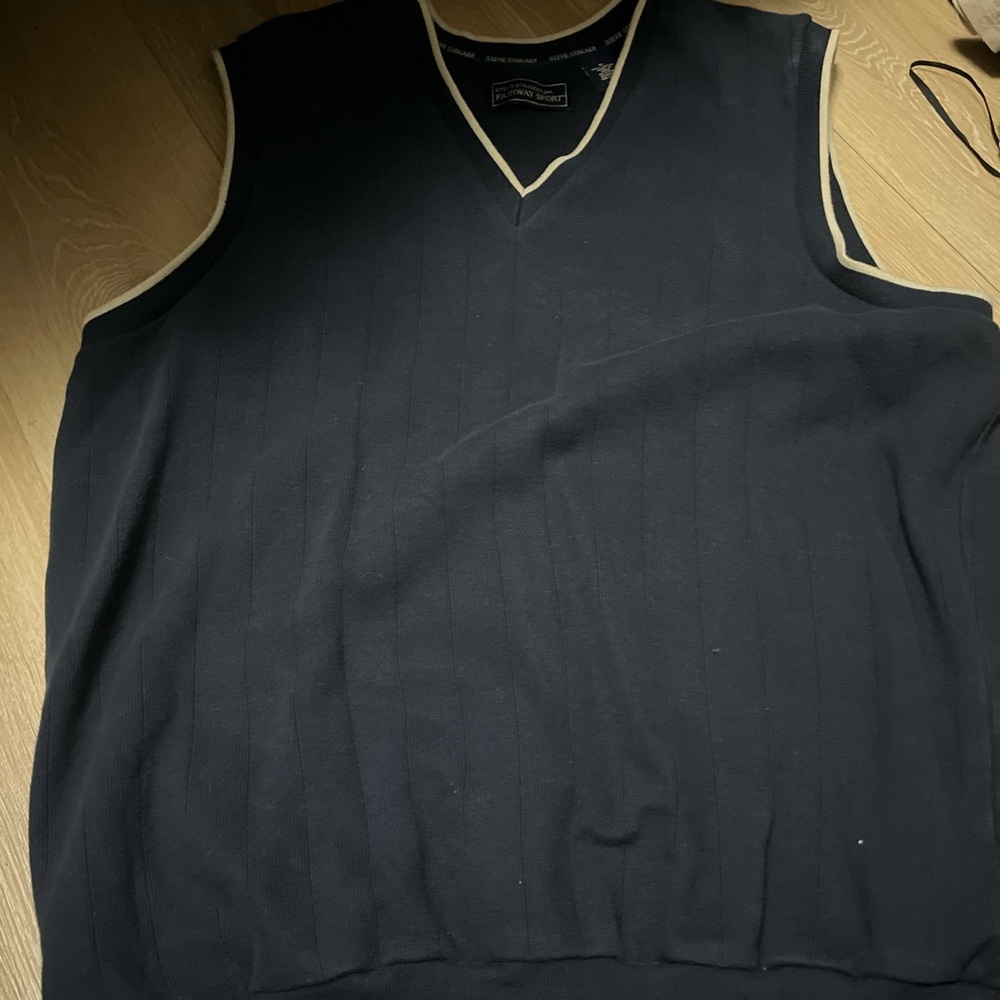 Men's Navy V-Neck Sweater Vest